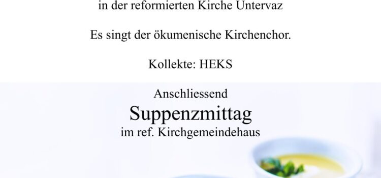 Herzliche Einladung zum Suppentag vom 08. März 2026 Herzliche Einladung zum Suppentag vom 08. März 2026